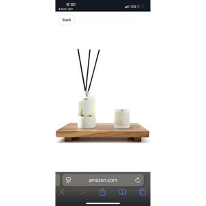 Medium 12" Acacia Wood Riser Pedestal Stand Farmhouse Wood Display Risers Shelf